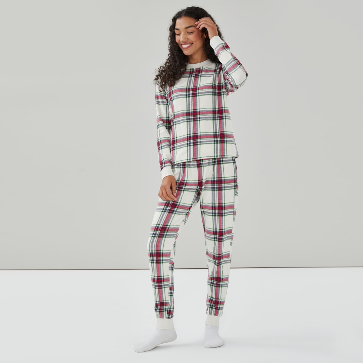 Holiday Fleece Sleep Set - Ecru