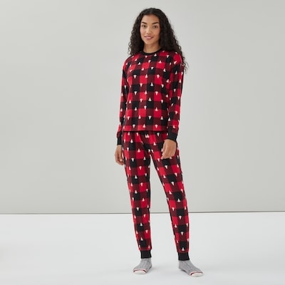 Holiday Fleece Sleep Set - Dark Red