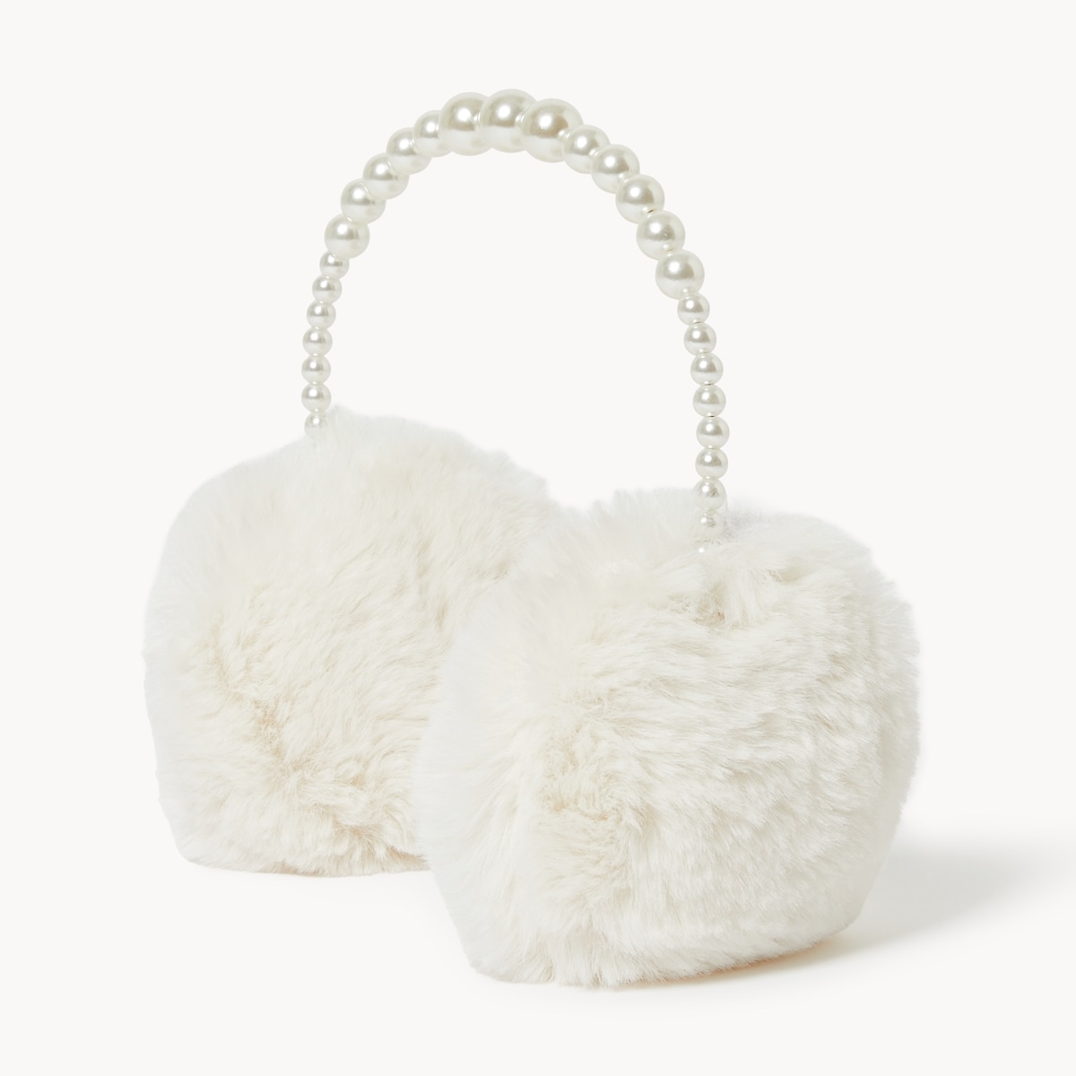 Faux Fur Beaded Pearl Earmuffs