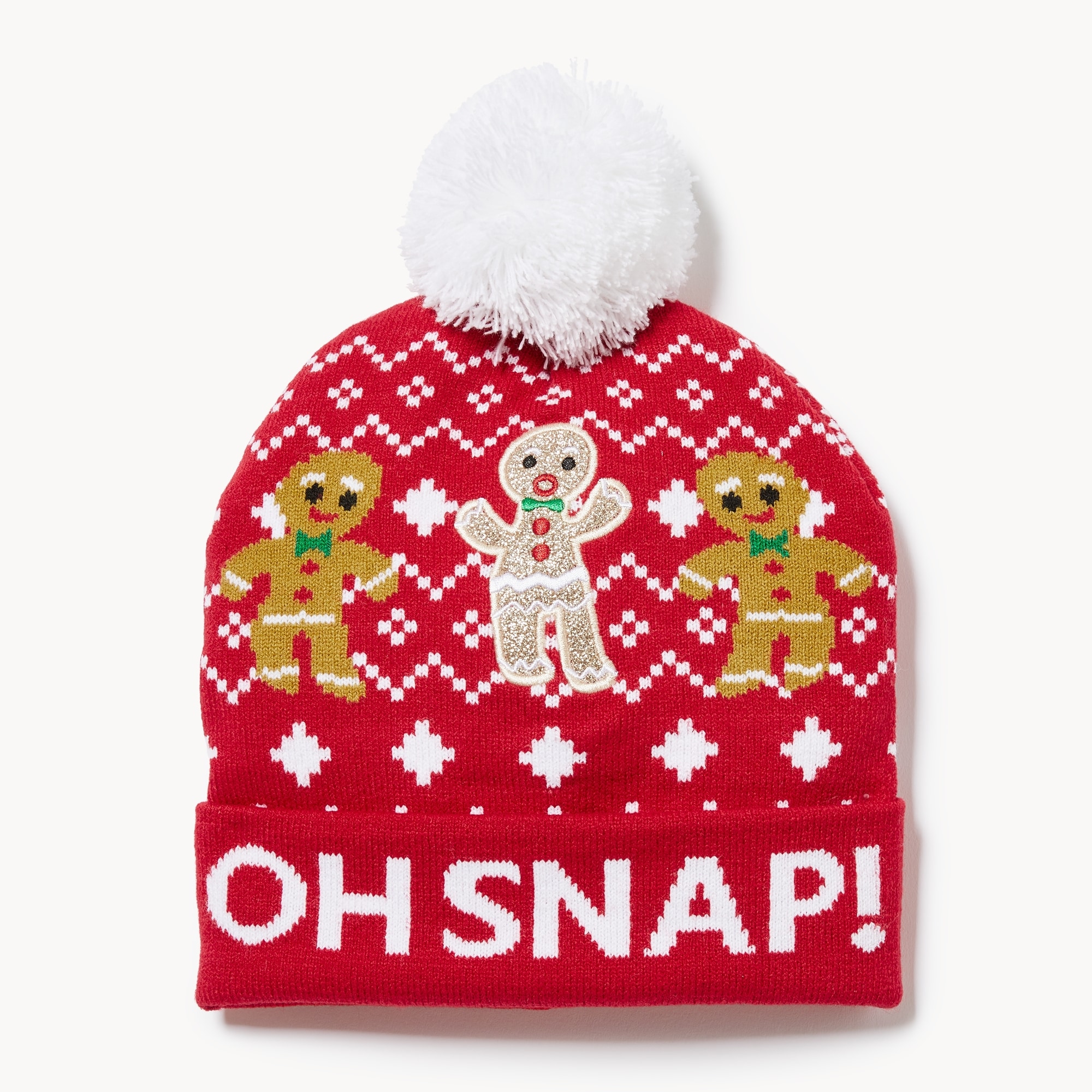 Ugly Christmas Gingerbread Toque in Red from Joe Fresh