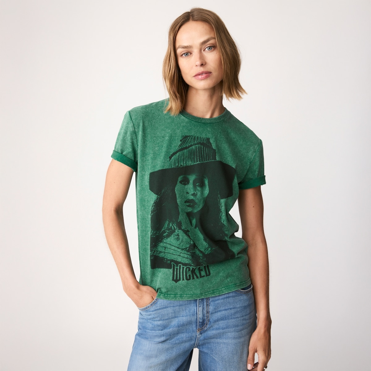T-shirt  coupe dcontracte Elphaba de Wicked - Vert