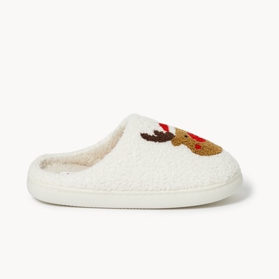 Reindeer Slippers - Cream