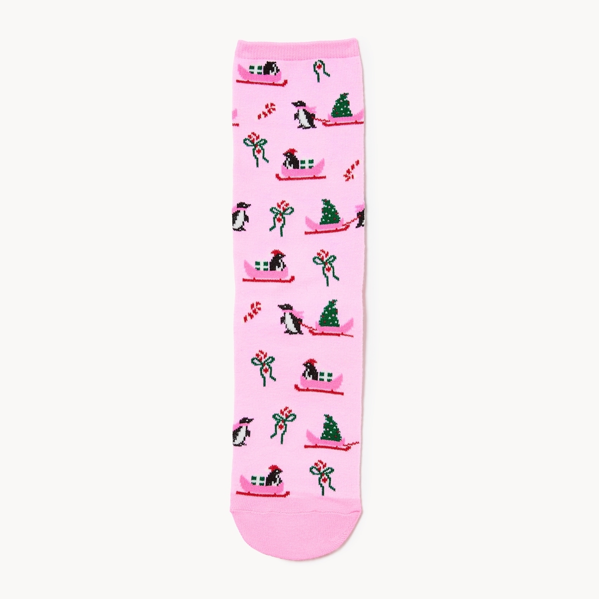 Holiday Crew Socks - Light Pink
