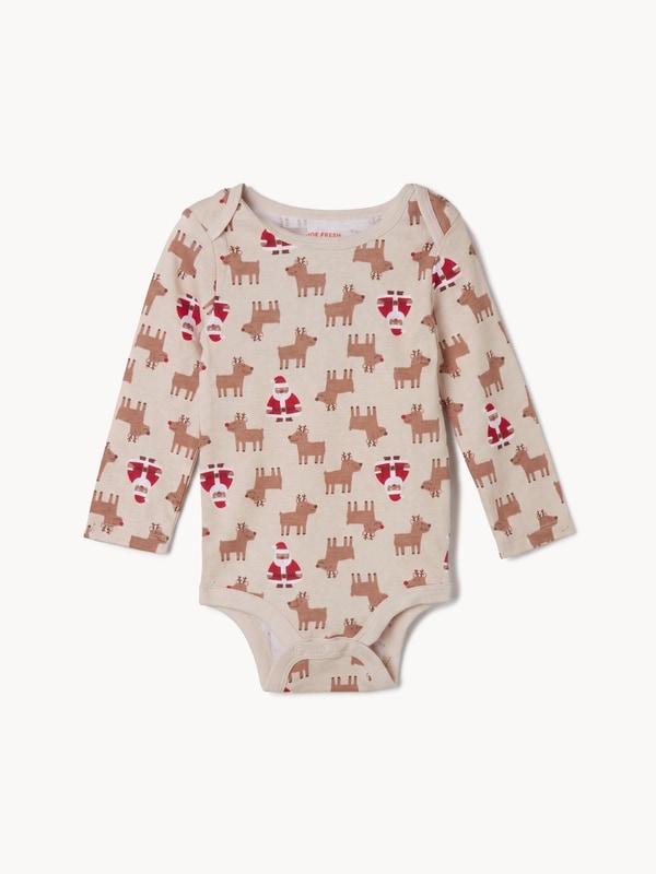 Joe Fresh Baby Boys' Printed Long Sleeve Bodysuit 1 ea, $8.00/1ea