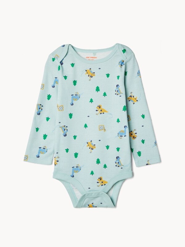 Joe Fresh Baby Boys' Printed Long Sleeve Bodysuit 1 ea, $8.00/1ea