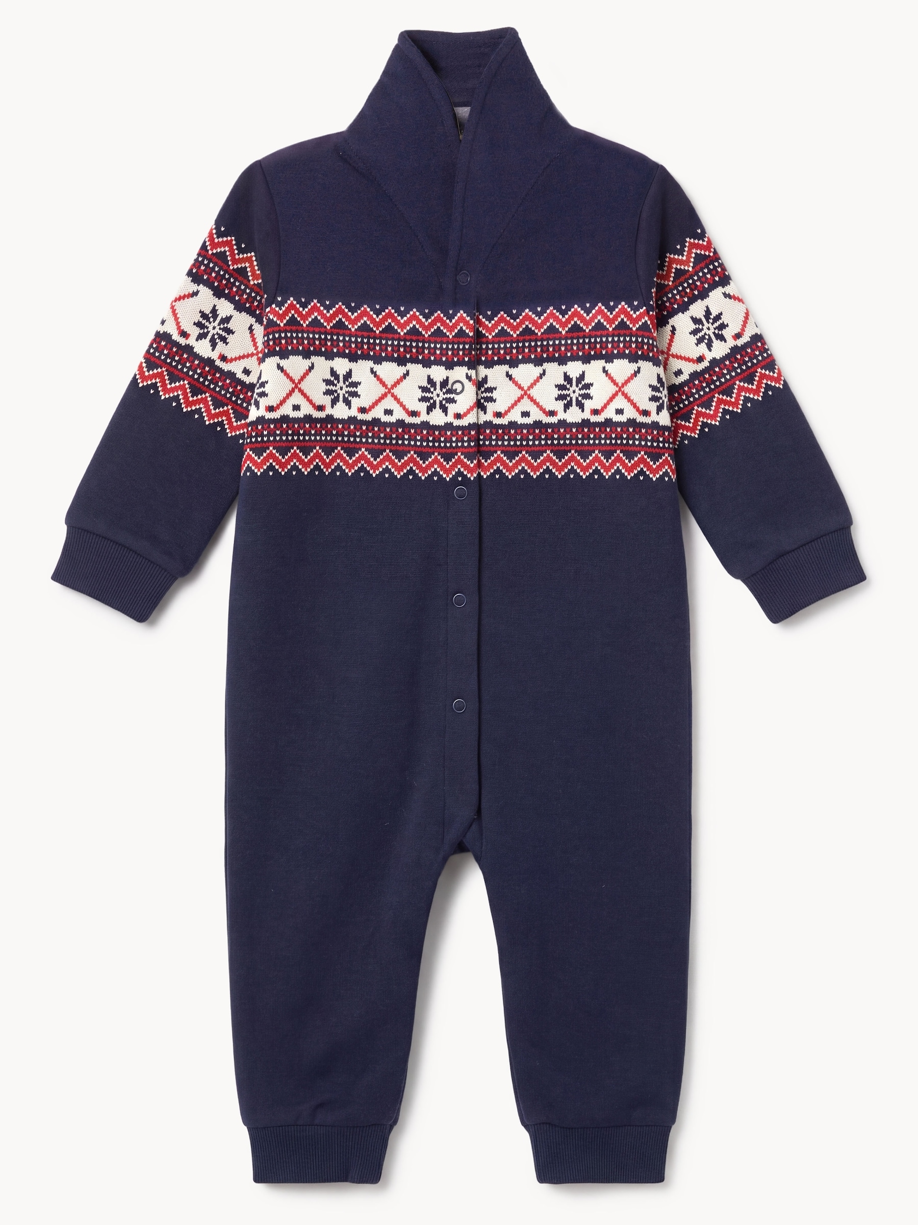Baby Boys' Printed Shawl Collared Romper