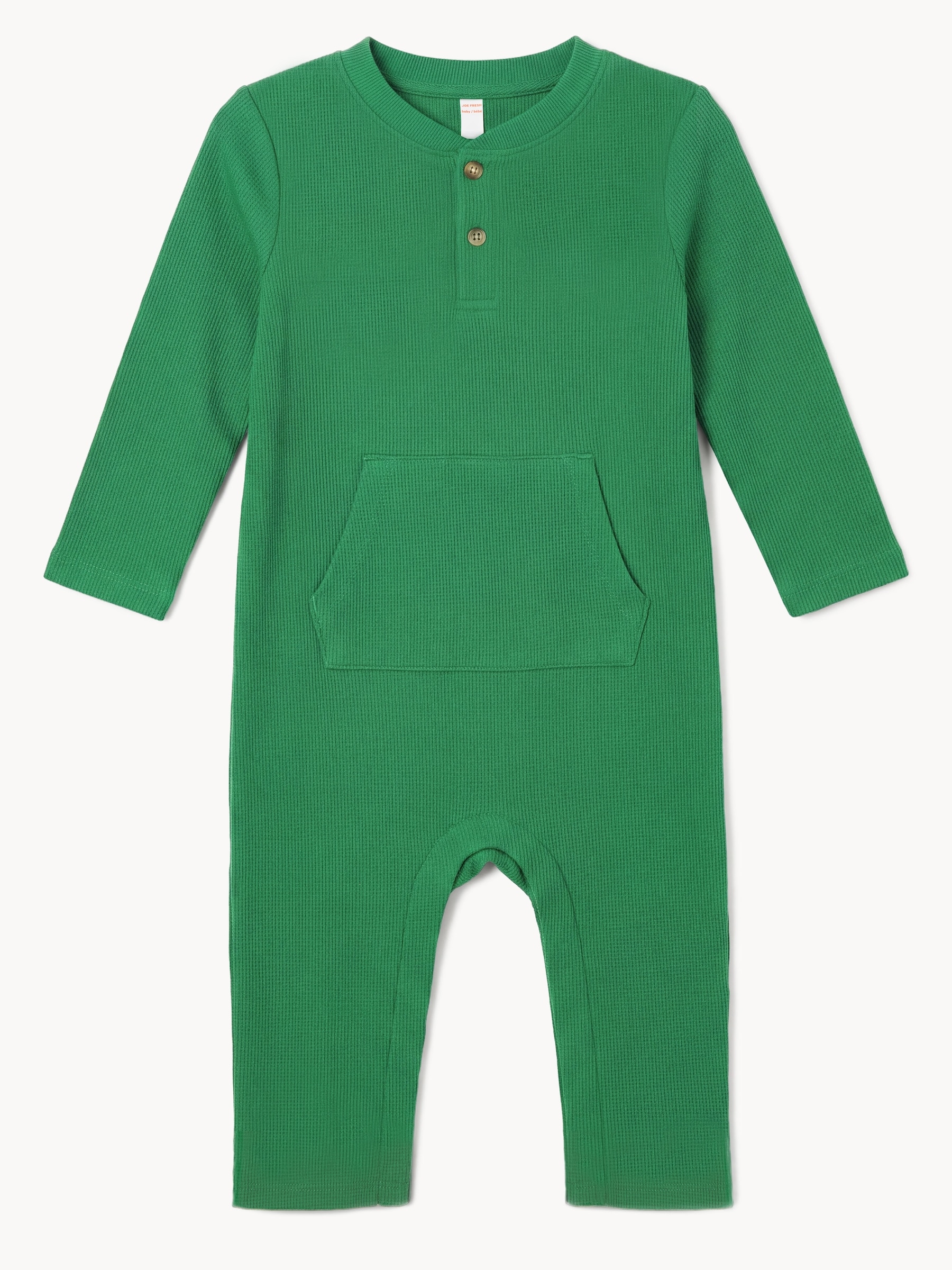 Barboteuse Henley en tricot gaufré, bébés garçons