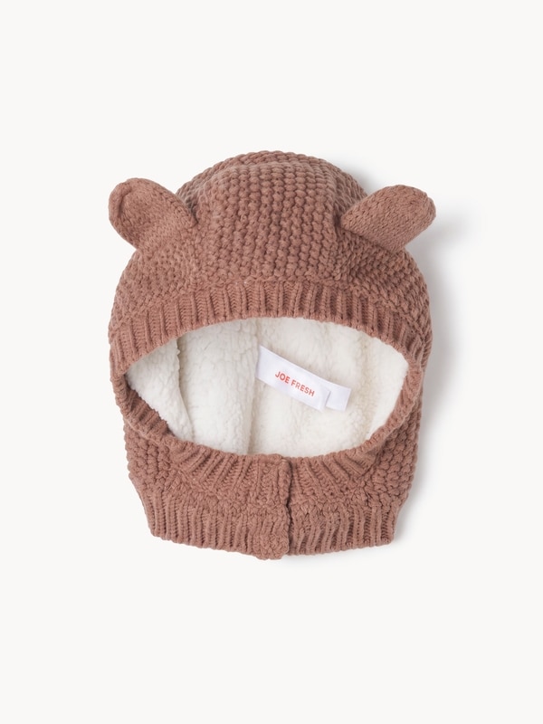 Baby Boys' Bear Cup Balaclava - Camel