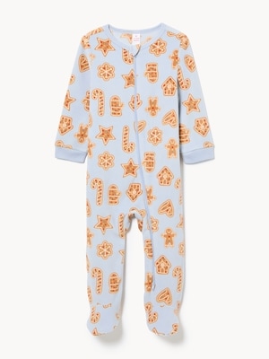 Baby Boys' Microfleece Holiday Sleeper - Light Blue