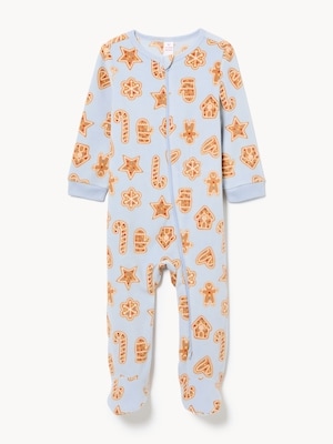 Baby Boys' Microfleece Holiday Sleeper - Light Blue
