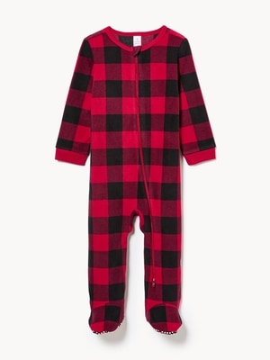 Baby Boys' Microfleece Holiday Sleeper - Red