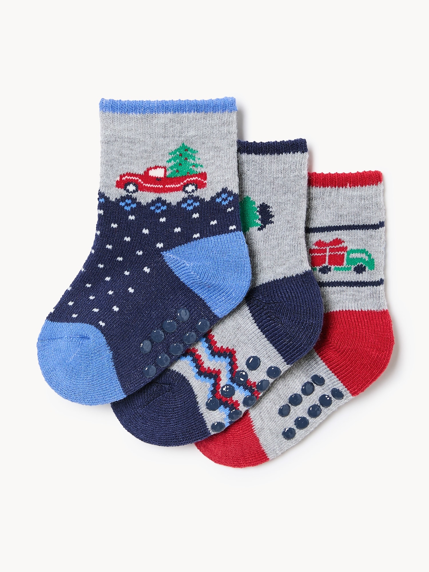 Baby Boys' 3-Pack Holiday Crew Socks