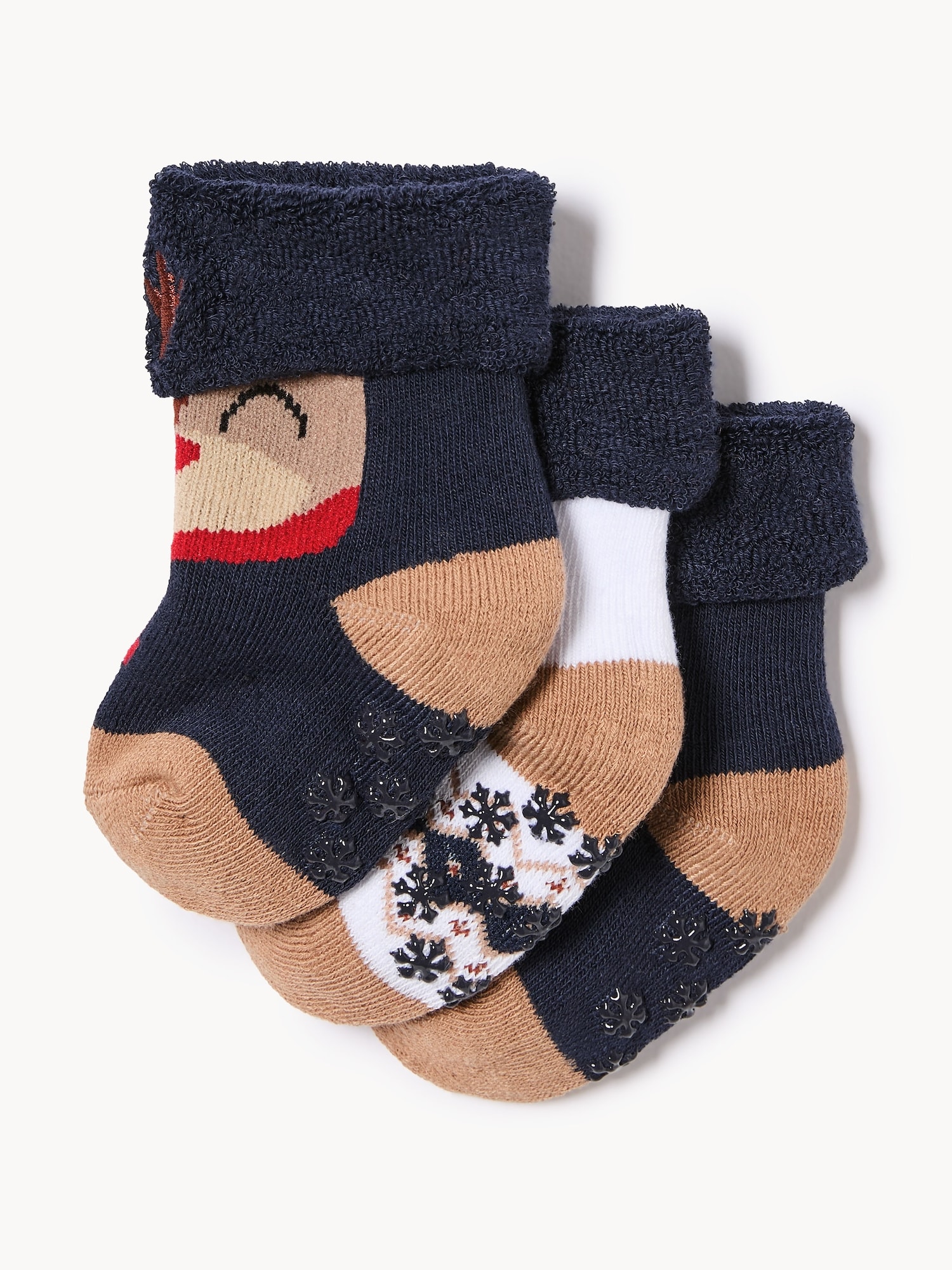 Baby Boys' 3-Pack Holiday Crew Socks