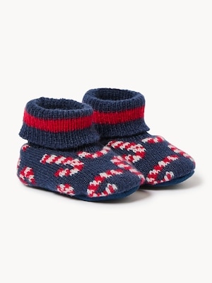 Baby Boys' Candy Cane Slipper Socks - Navy