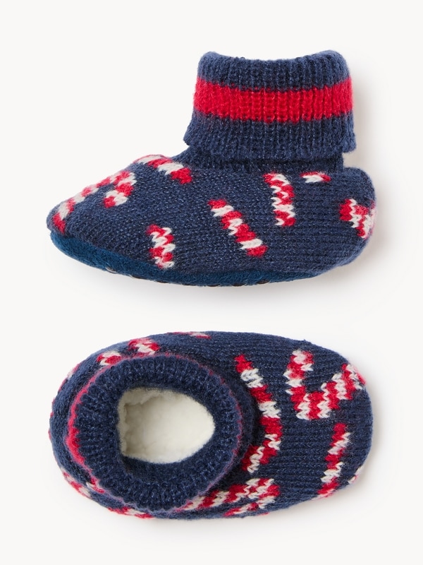 Baby Boys' Candy Cane Slipper Socks