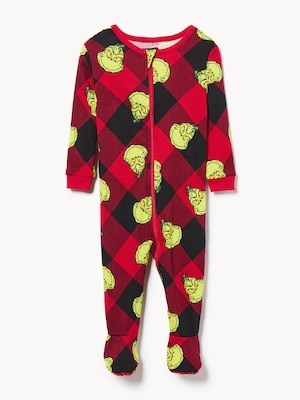 Dormeuse à pieds Le Grincheux pour bébés garçons - Rouge Vif