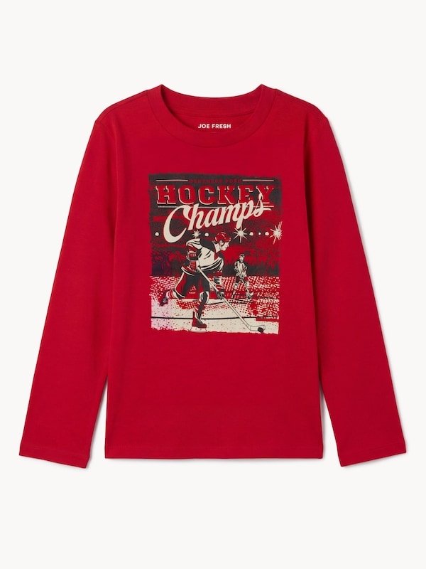 Kid Boys' Graphic Long Sleeve Top - Red