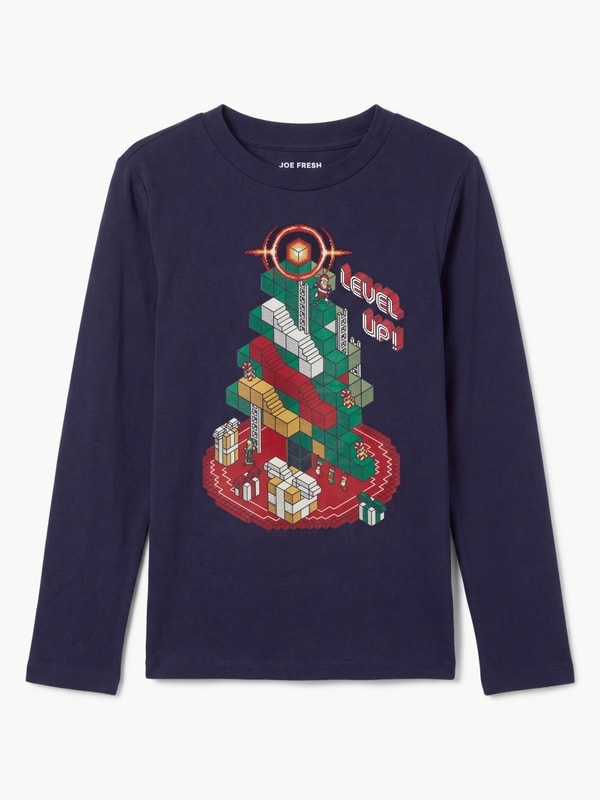 Joe Fresh Haut graphique à manches longues, garçons 1 ea, 12,00 $/1ch