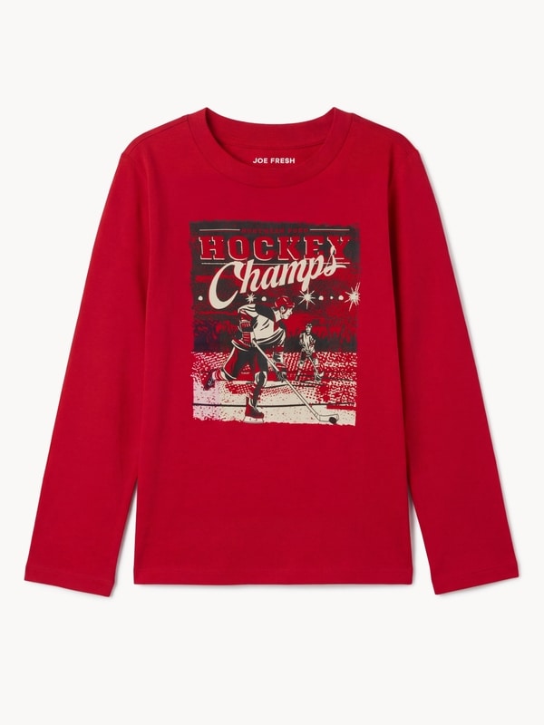 Kid Boys' Graphic Long Sleeve Top - Red