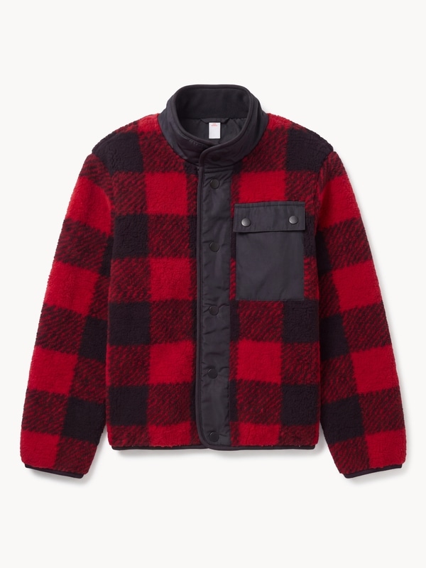 Kid Boys' Teddy Fleece Jacket - Red