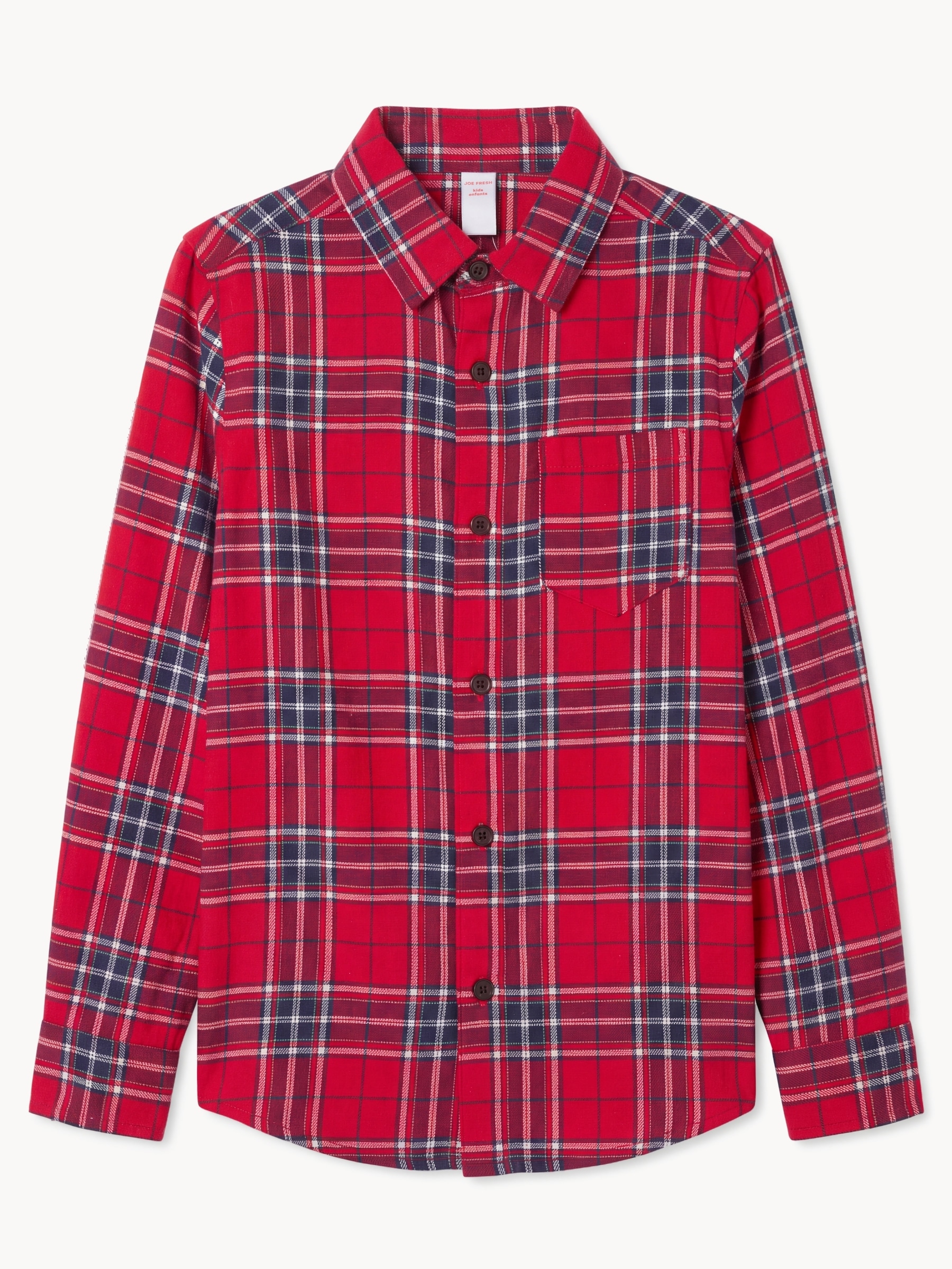 Chemise boutonnée en flanelle, garçons