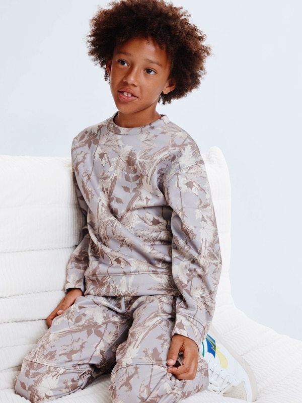 Kid Boys' Fleece Pullover - Grey Sand