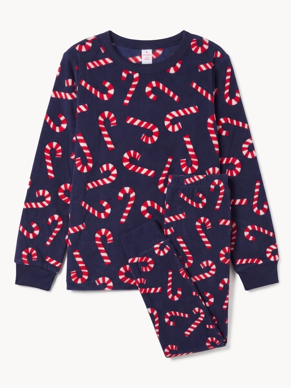 Kid Boys' Microfleece Holiday Sleep Set - Dark Navy