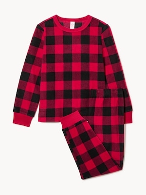 Kid Boys' Microfleece Holiday Sleep Set - Red