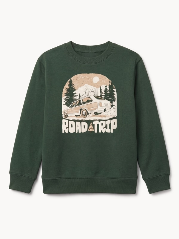Kid Boys' Road Trip Pullover - Dark Green