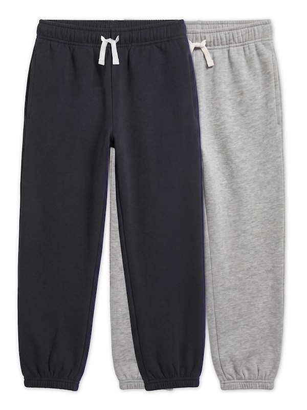 Kid Boys' 2-Pack Fleece Jogger - Light Grey Mix