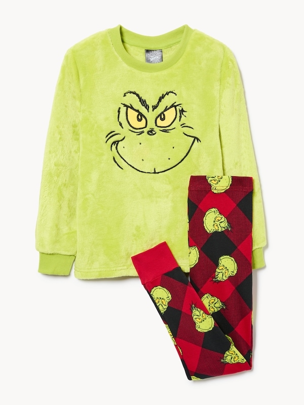 Kid Boys' Grinch Sleep Set - Lime Green