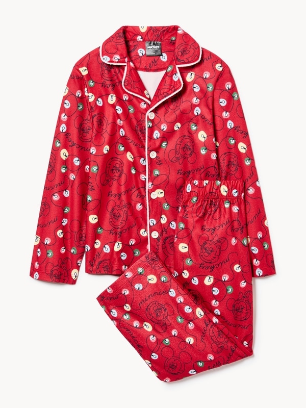 Kid Boys' Disney Mickey and Minnie Mouse Sleep Set - Bright Red