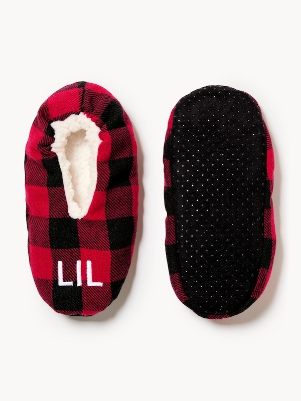 Chaussons à carreaux pour garçons