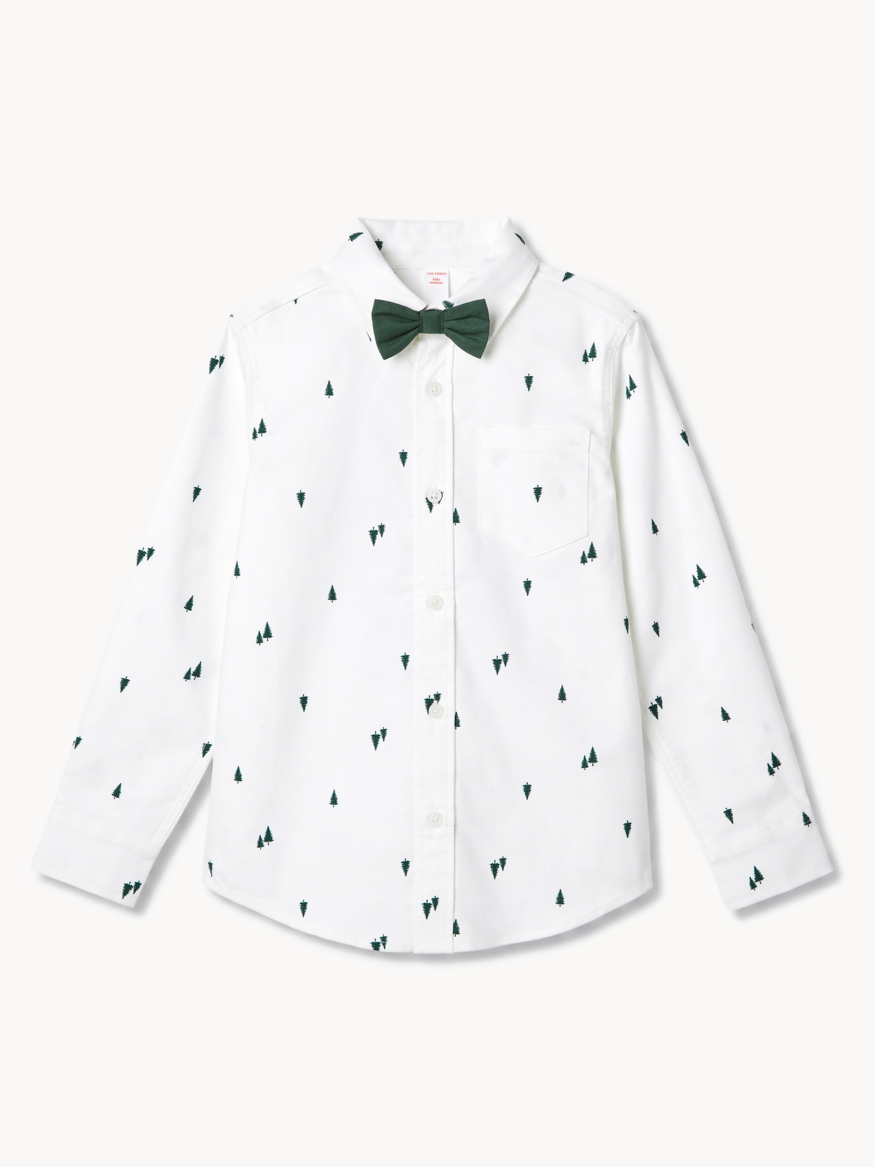Kid Boys' Oxford Shirt with Bow Tie