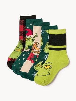 Kid Boys' Grinch Crew Socks - Green