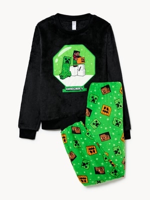 Kid Boys' Minecraft Sleep Set - Black