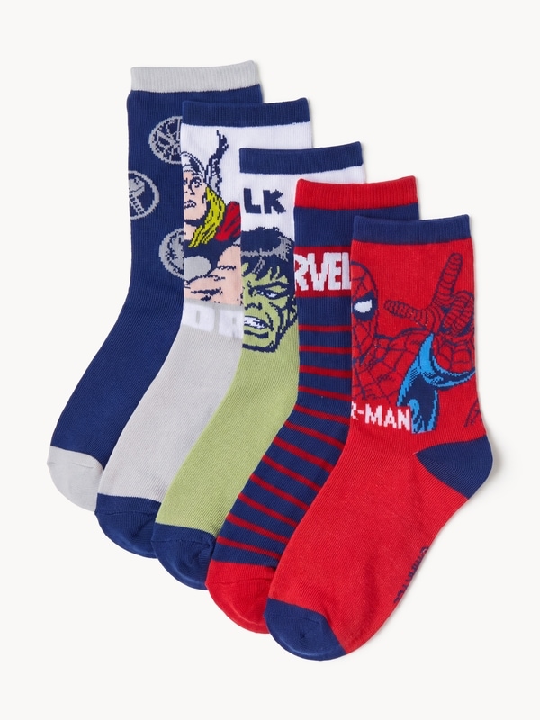 Joe Fresh Kid Boys' Marvel Avengers 5-Pack Crew Socks 1 ea, $12.00/1ea