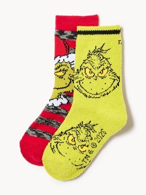 Joe Fresh Ens. 2 paires chaussettes tube Grincheux, garçons 1 ea, 12,00 $/1ch