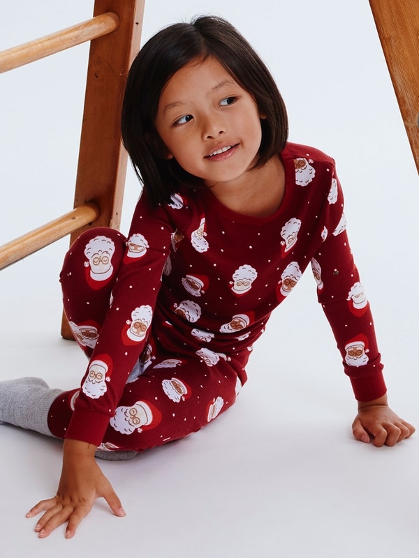 Kid Boys' Printed Sleep Set - Dark Red