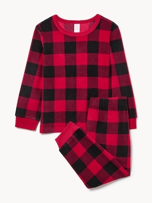 Toddler Boys' Microfleece Holiday Sleep Set - Red