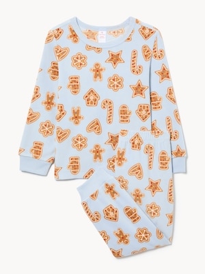 Pyjama des Fêtes en micromolleton, petits garçons - Bleu Pâle