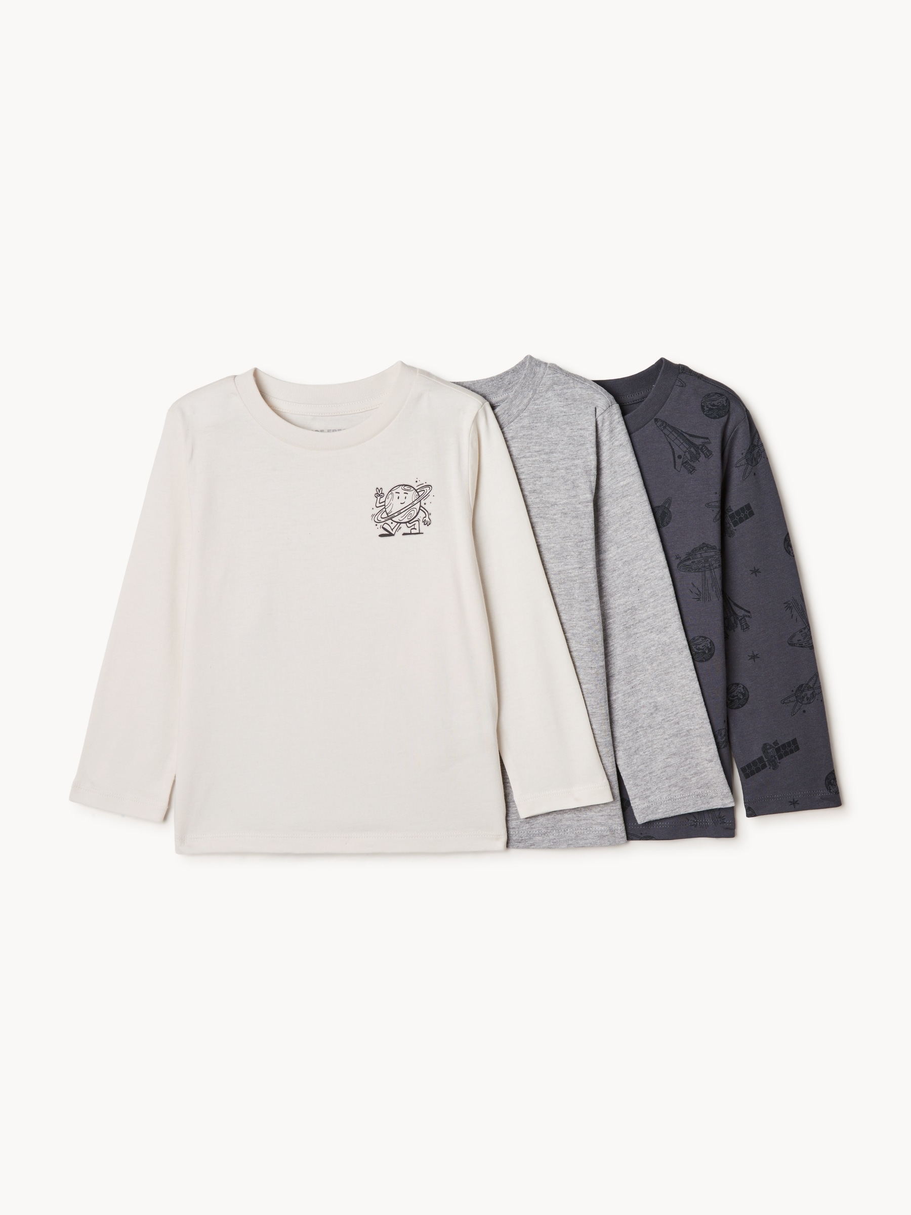 Toddler Boys' 3-Pack Long Sleeve Top