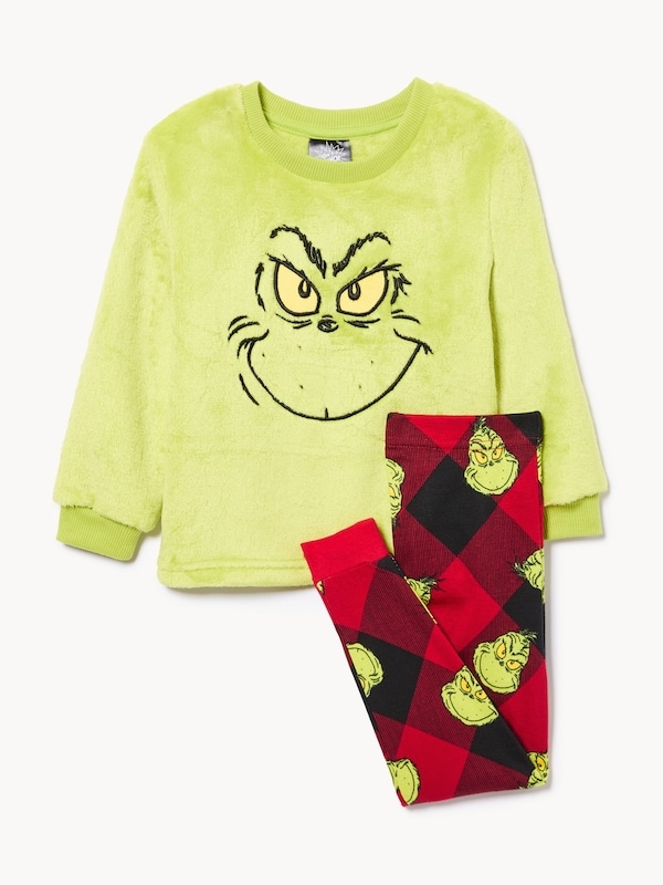 Toddler Boys' Grinch Sleep Set - Lime Green