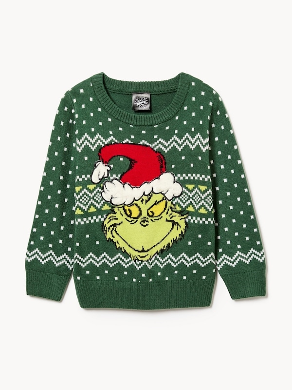 Toddler Boys' Grinch Sweater - Dark Green