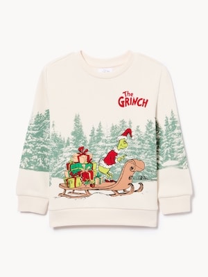 Toddler Boys' Grinch Sweatshirt - Off White