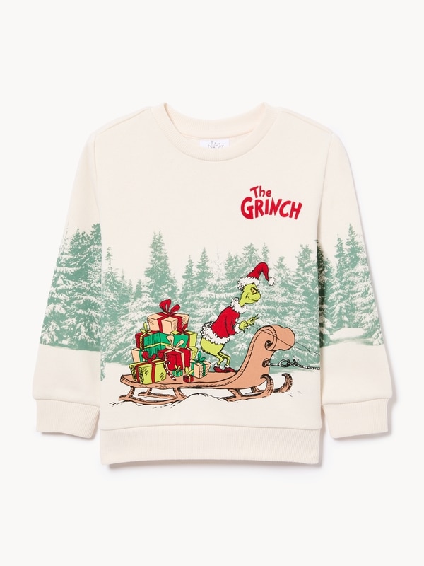 Chandail en molleton Le Grincheux, petits garçons - Blanc Cassé