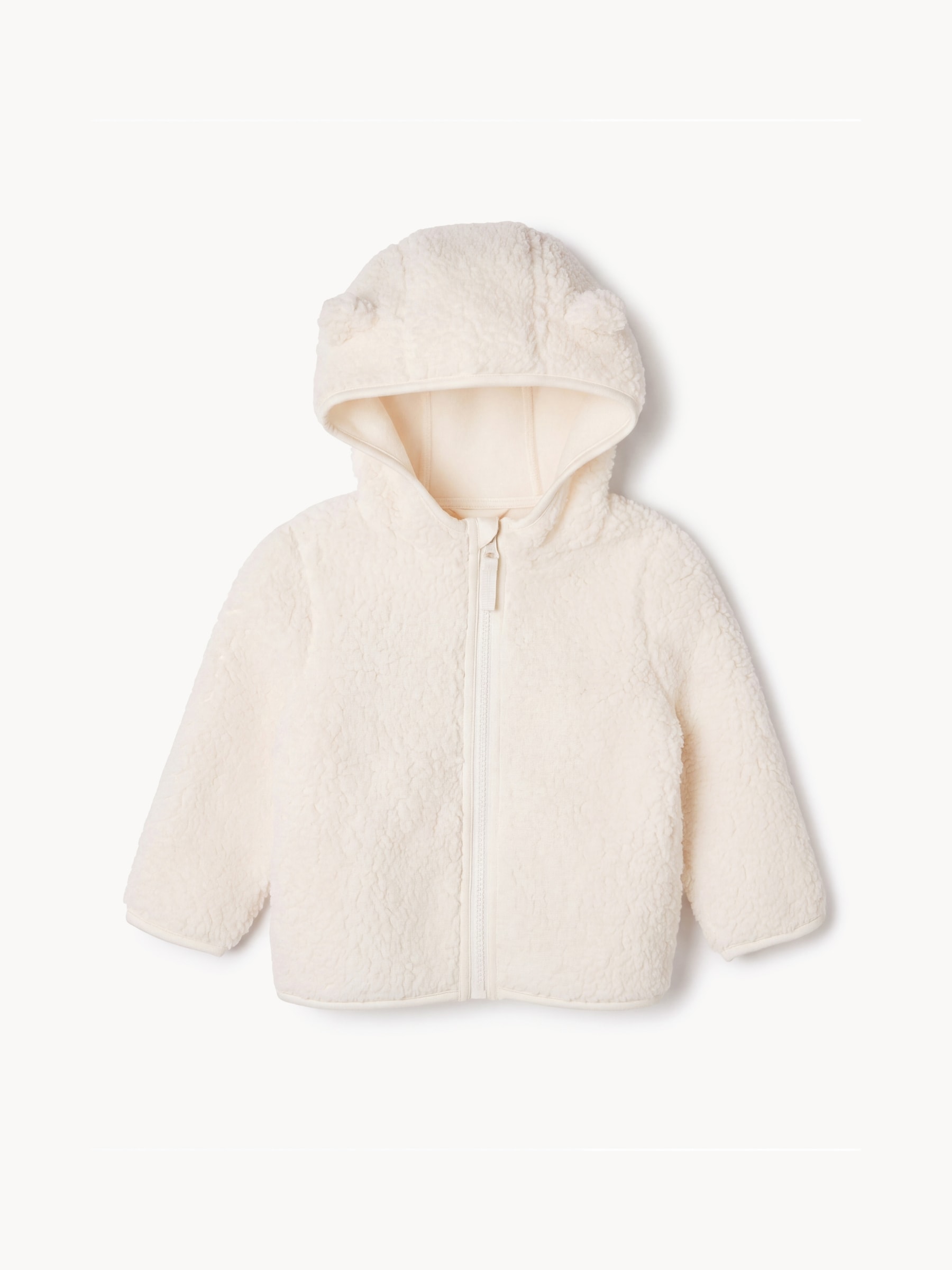 Baby Girls' Bear Ears Fleece Jacket
