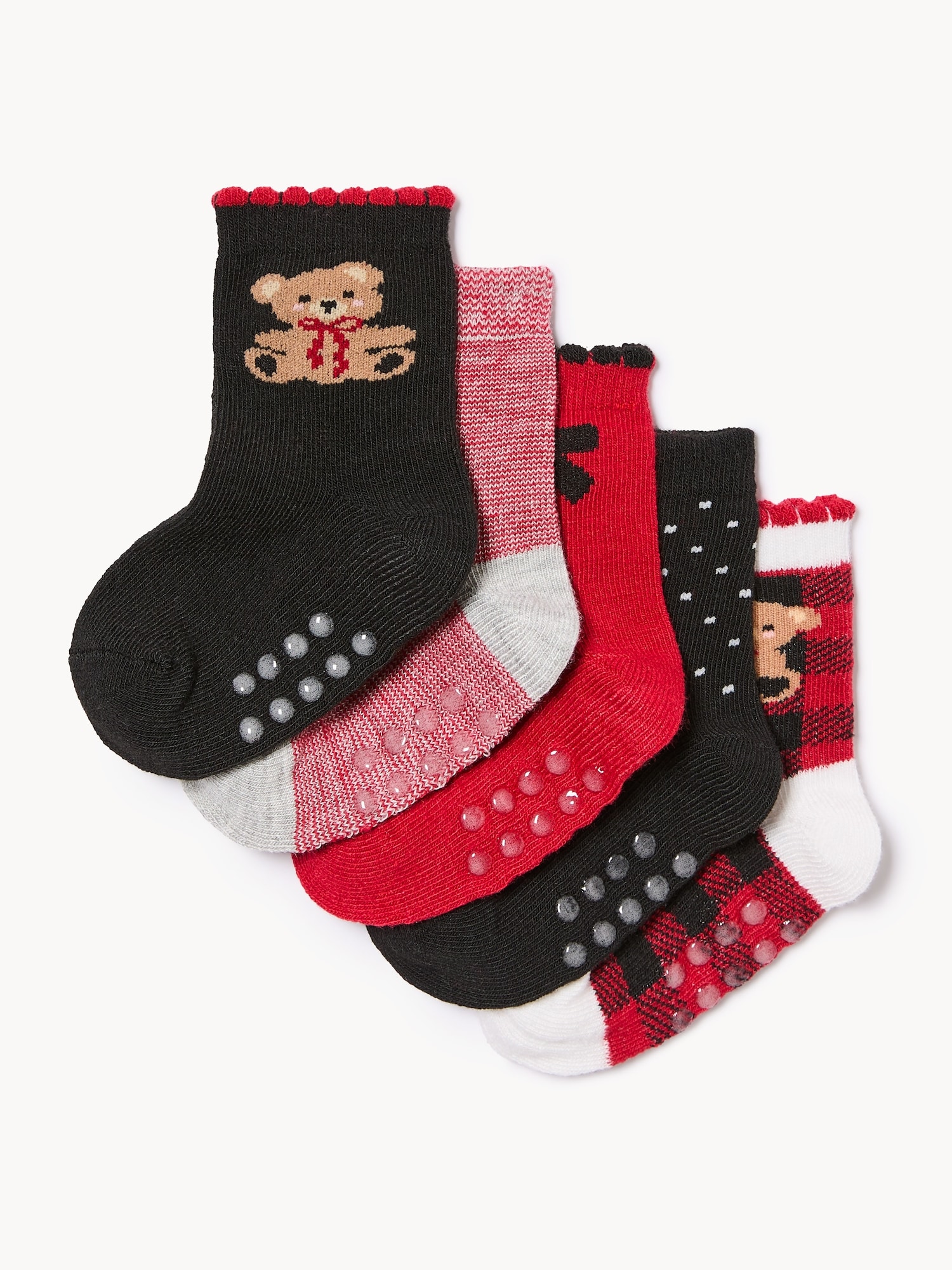 Ens. 5 paires de chaussettes tube des Fêtes, bébés
