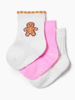 Joe Fresh Baby Girls' 3-Pack Holiday Crew Socks 1 ea, $6.00/1ea