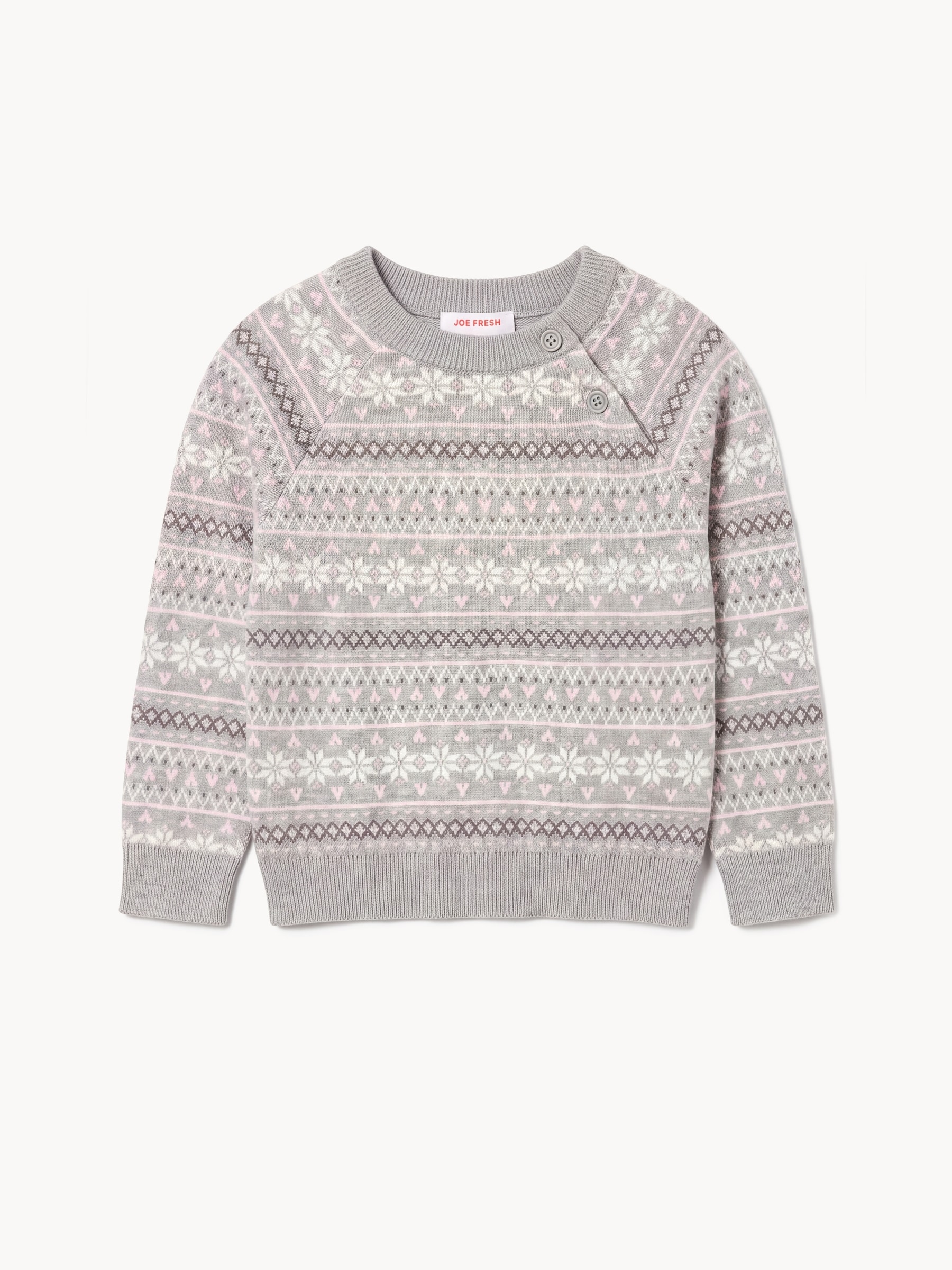 Chandail en tricot jacquard, bébés filles